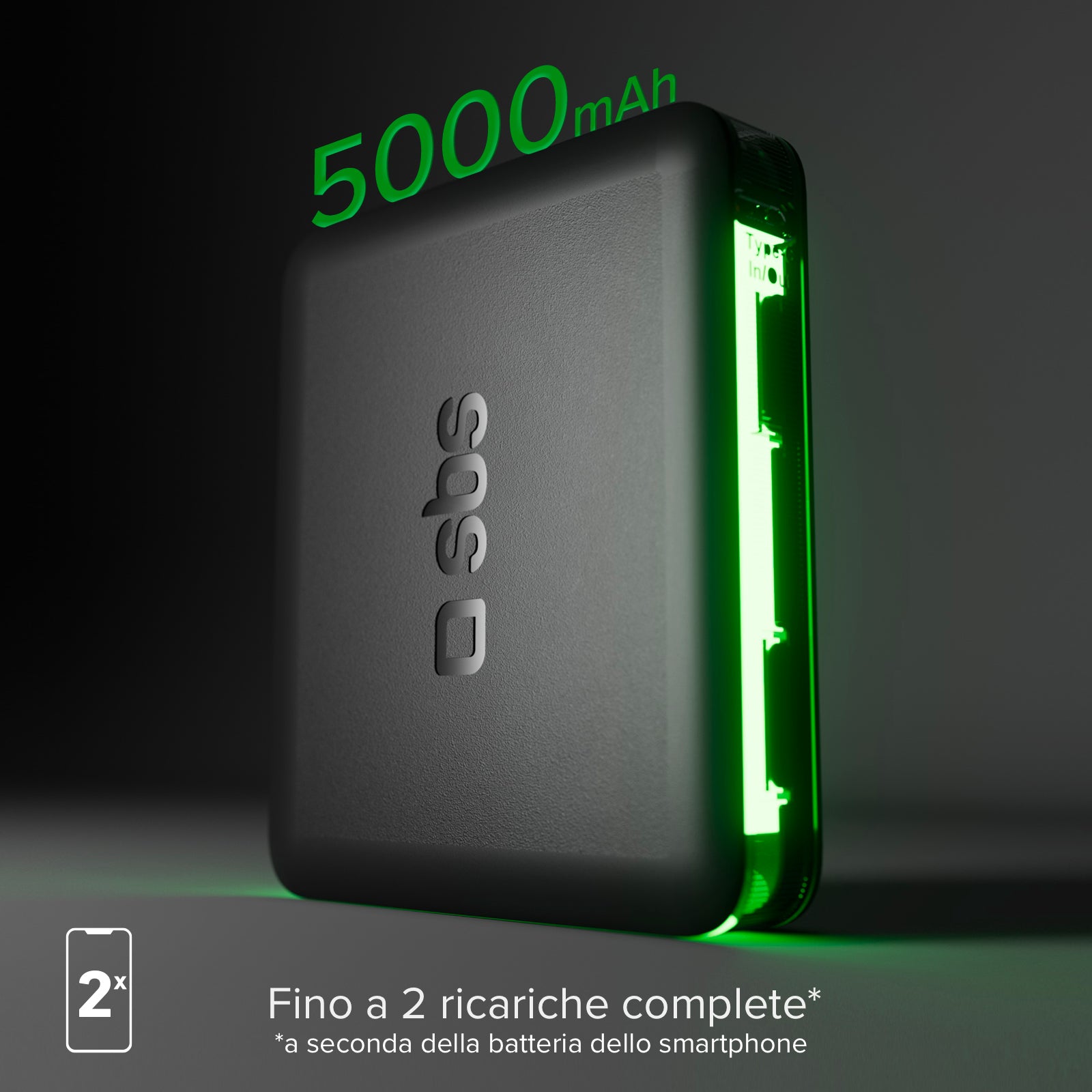 Powerbank da 5000 mAh ad alta densità