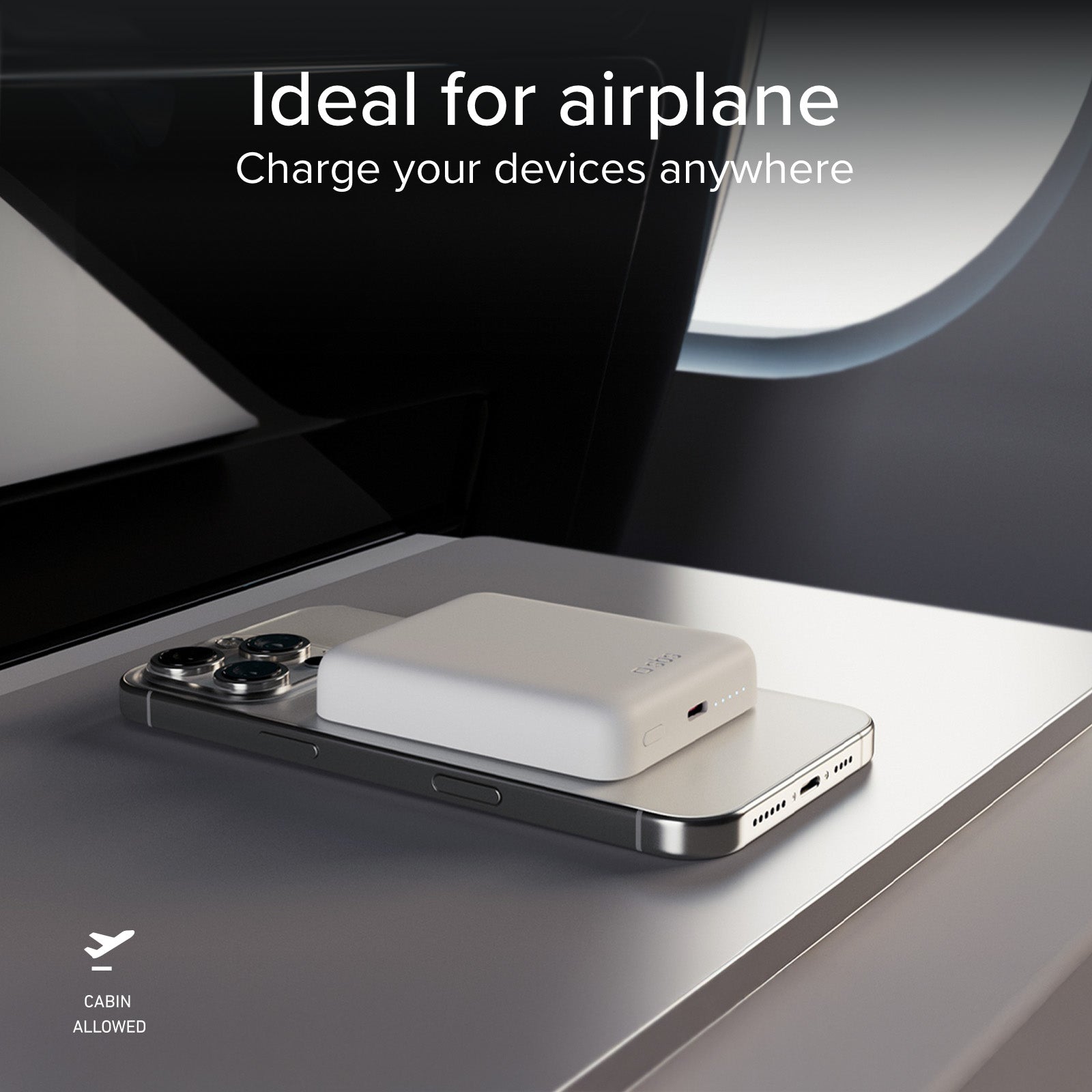 Power bank 5000 mAh wireless ultra compatto