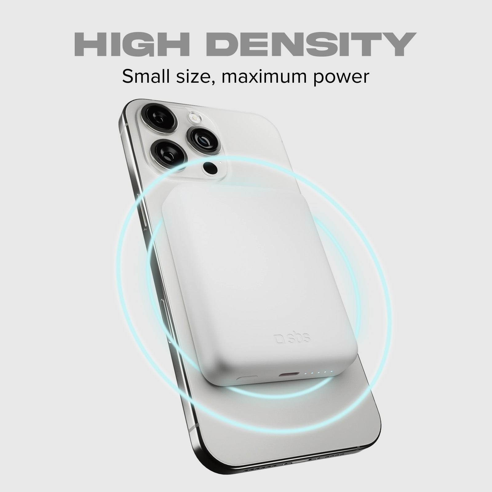 Power bank 5000 mAh wireless ultra compatto