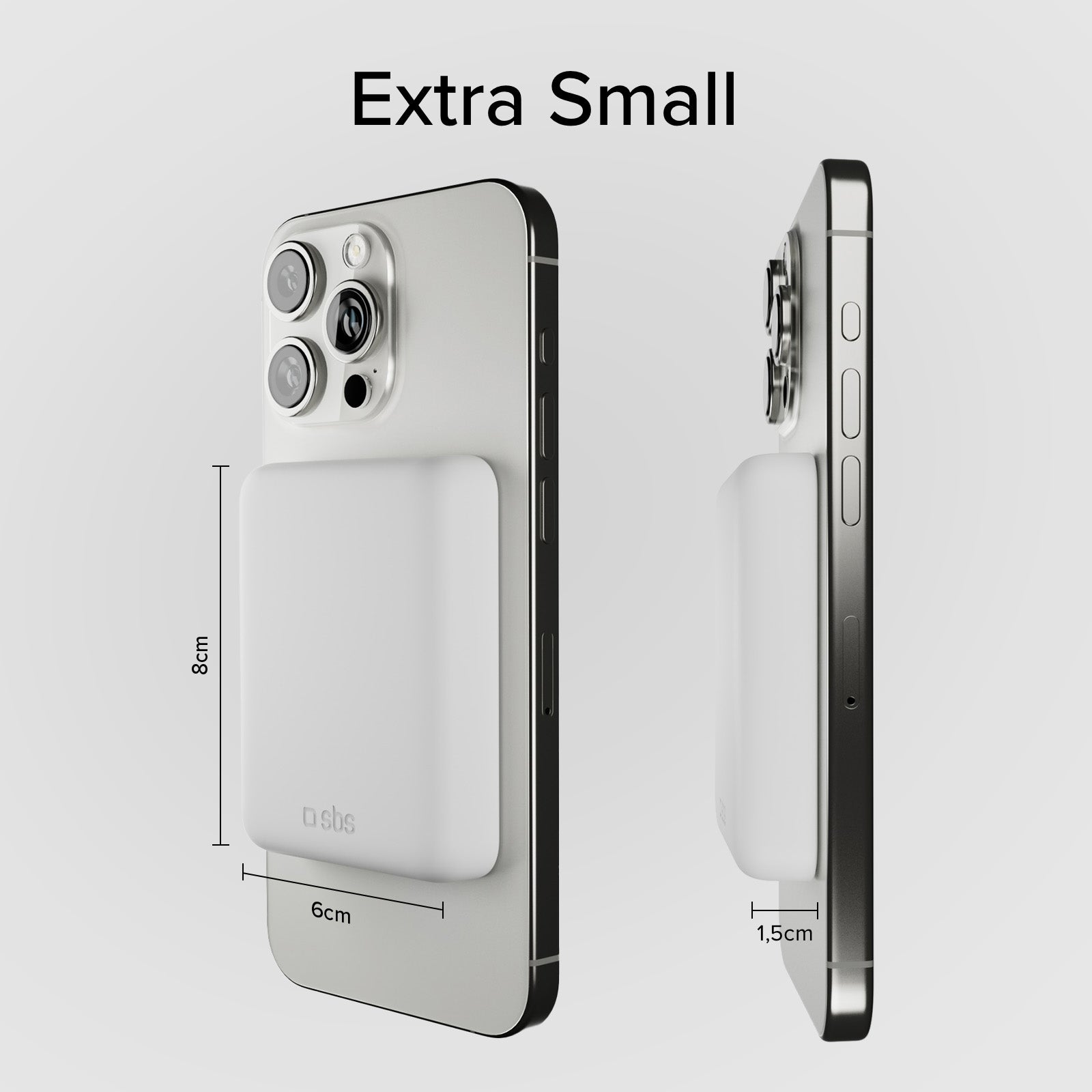Power bank 5000 mAh wireless ultra compatto