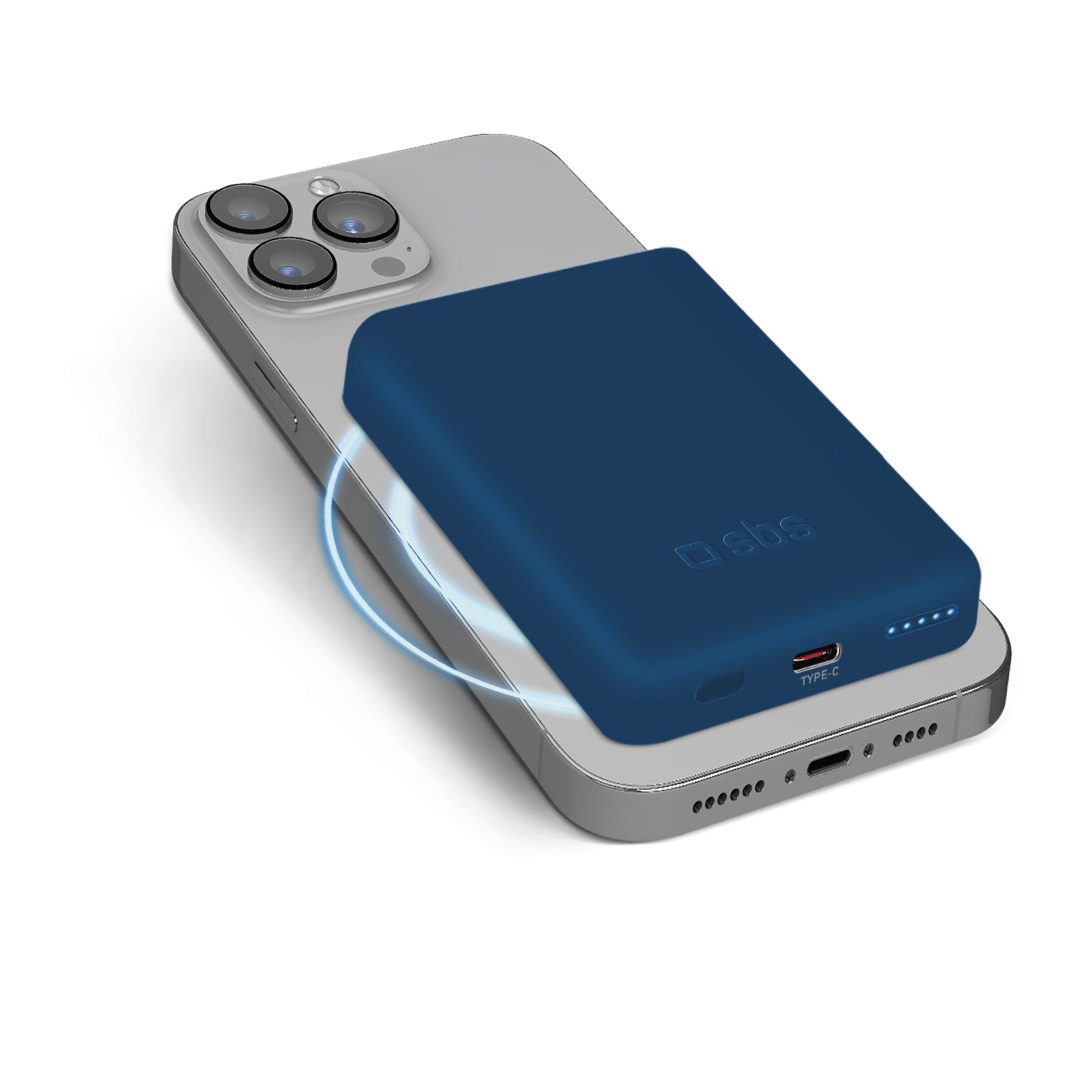 Power bank mag 5.000 mAh Wireless compatibile con iPhone con ricarica MagSafe