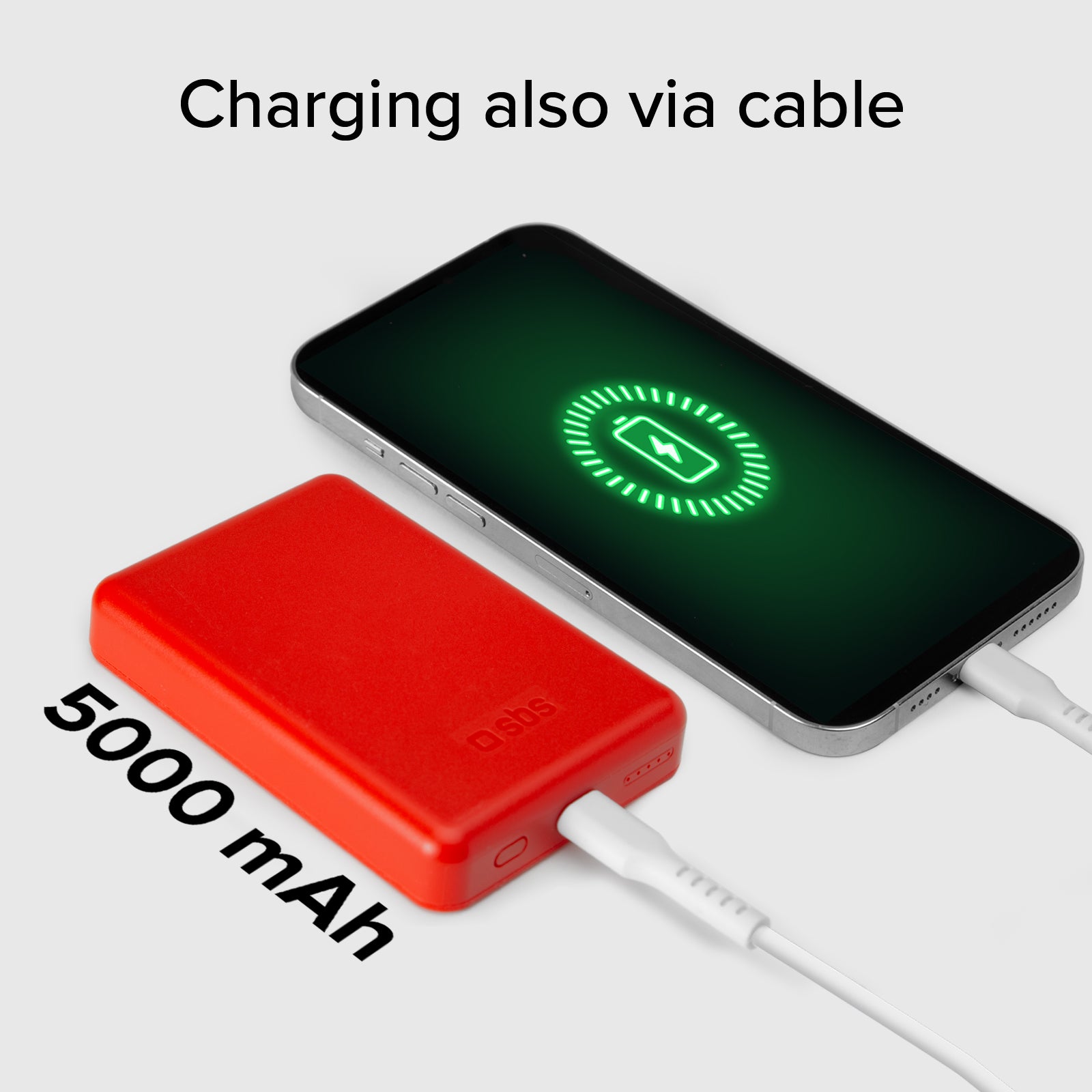 Power bank mag 5.000 mAh Wireless compatibile con iPhone con ricarica MagSafe