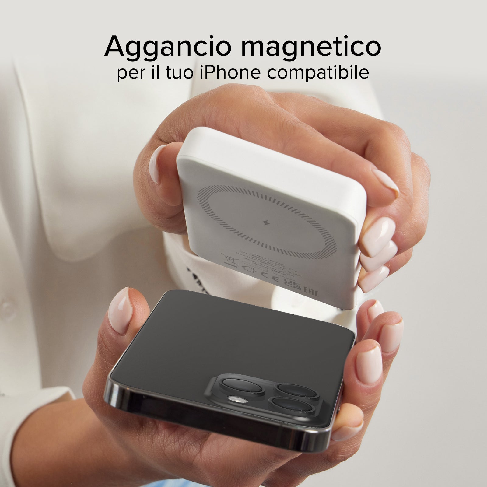 Batterie externe magnétique sans fil 5000 mAh