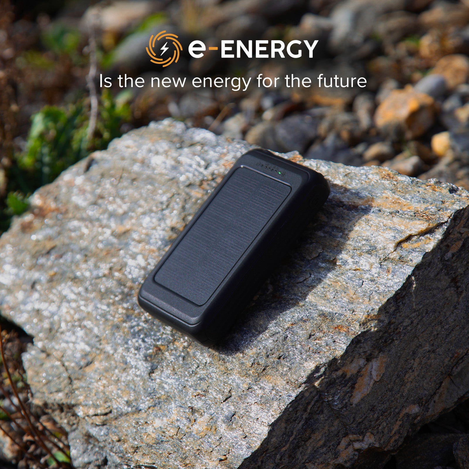 Power bank solar de 5000 mAh con carga inalámbrica