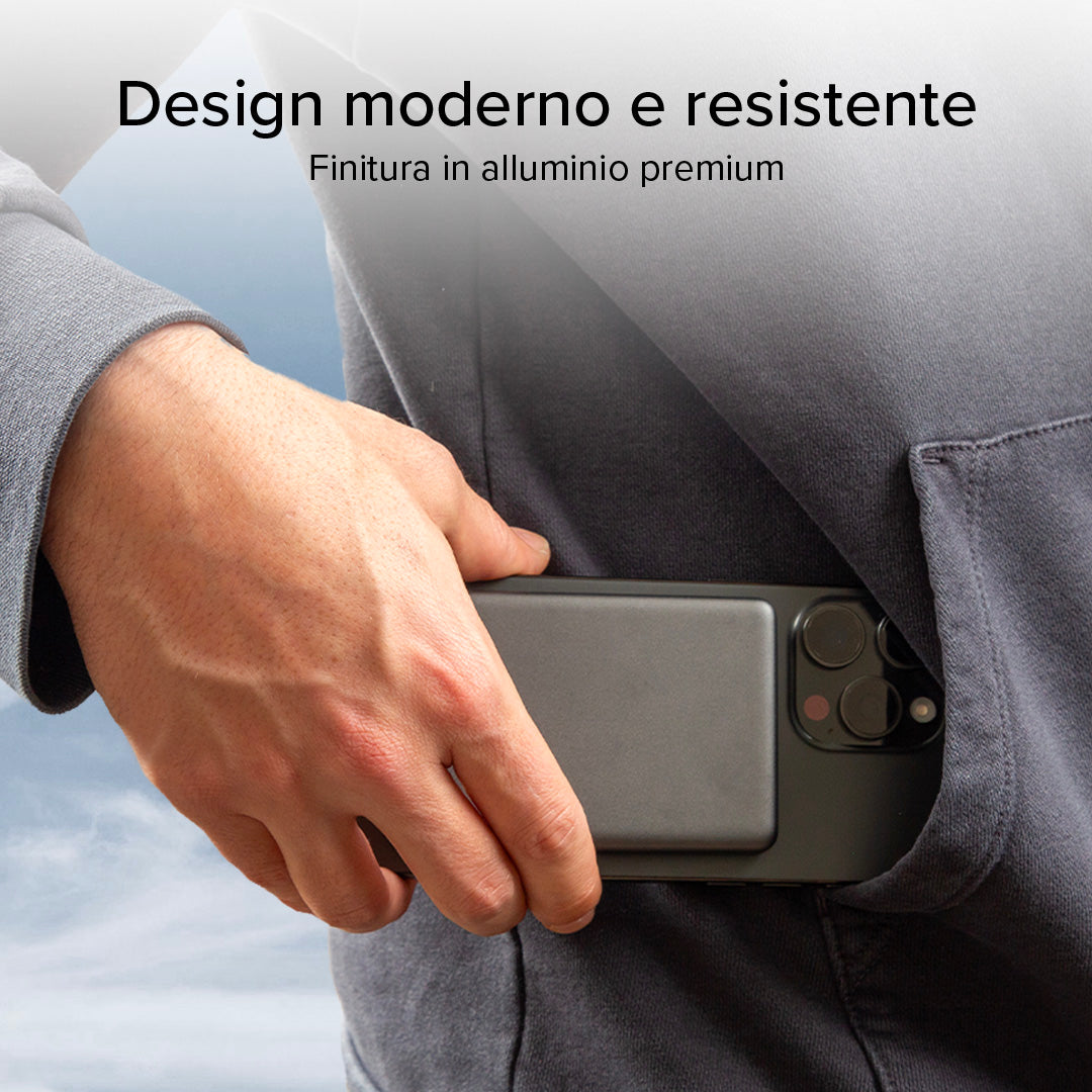 Power bank 5000 mAh compatibile con MagSafe
