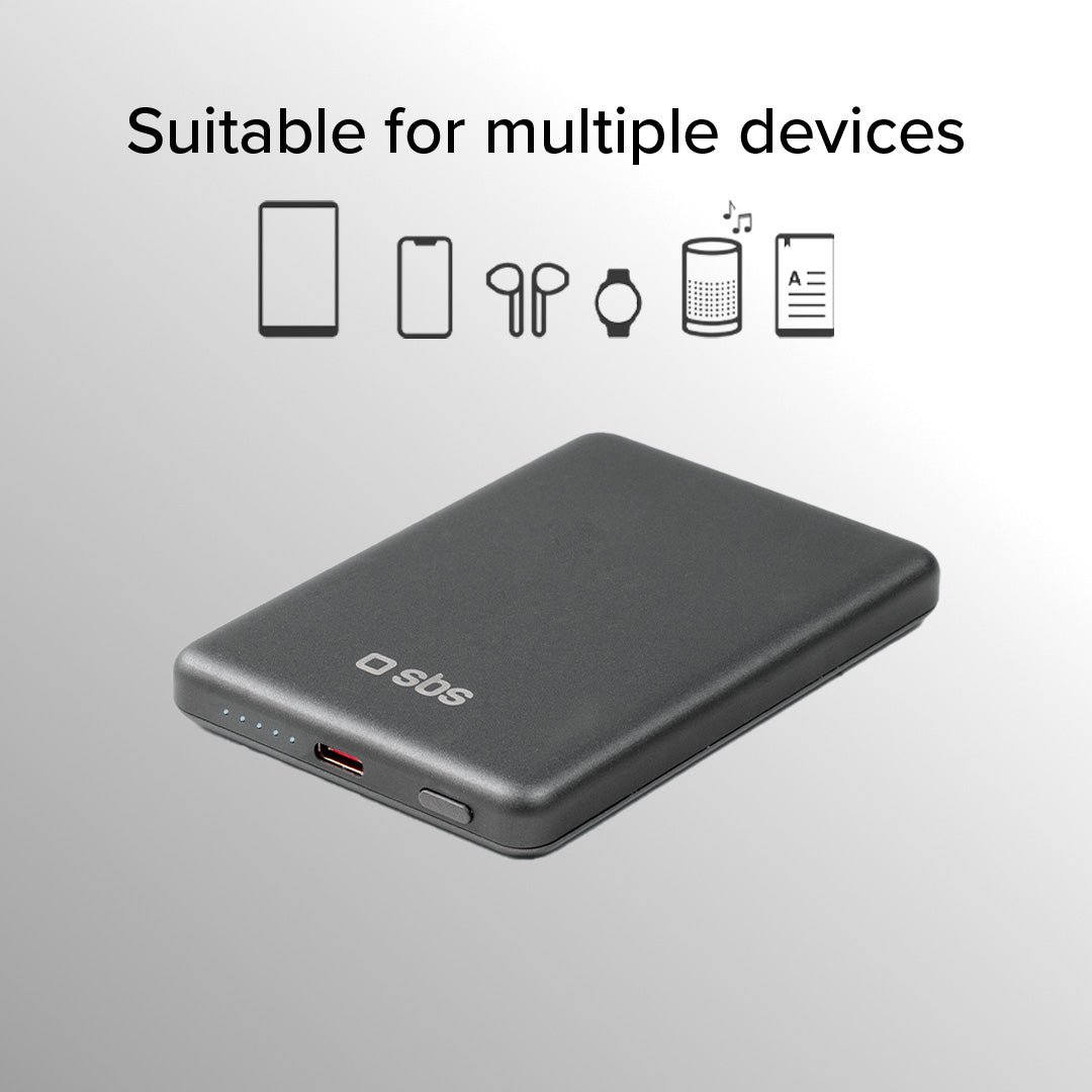 Power bank 5000 mAh compatibile con MagSafe