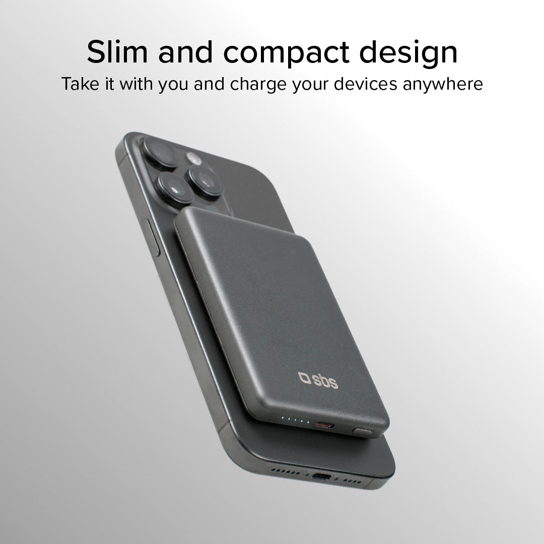 Power bank 5000 mAh compatibile con MagSafe