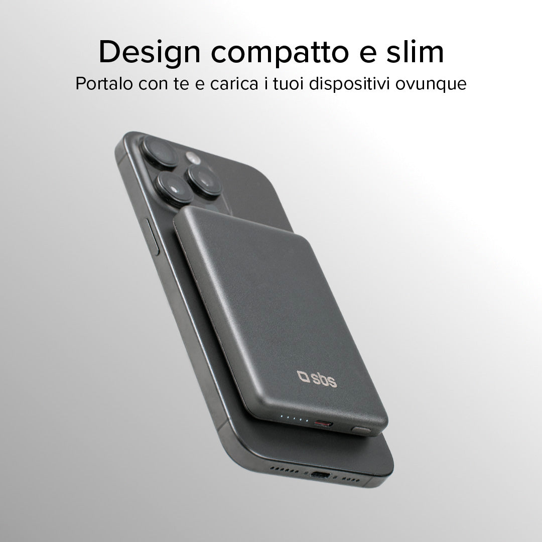 Power bank 5000 mAh compatibile con MagSafe