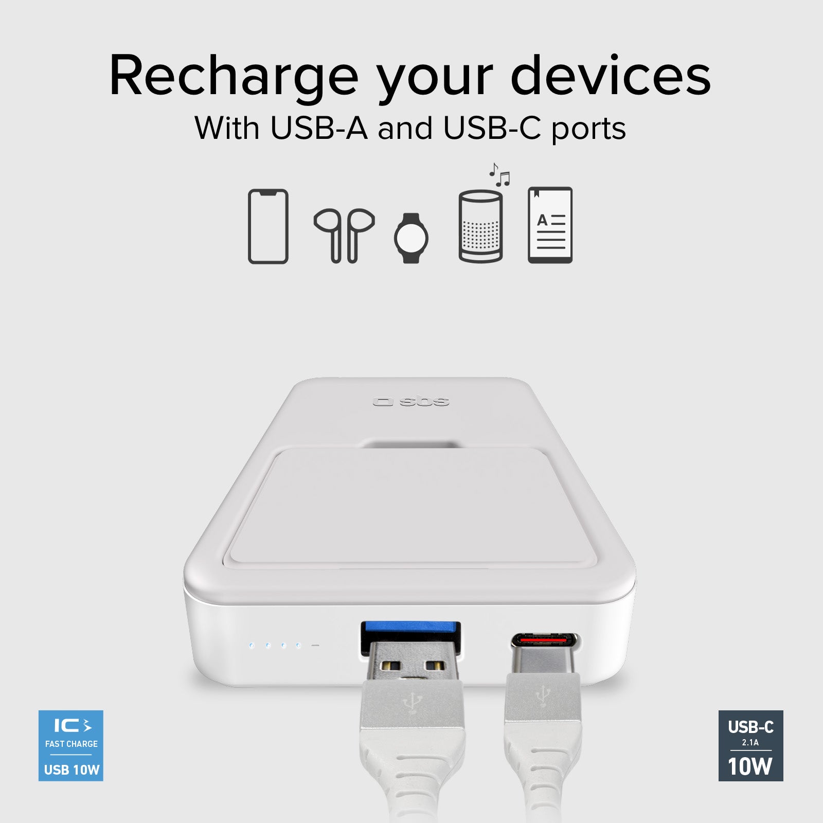 Batterie externe magnétique sans fil avec fonction de socle