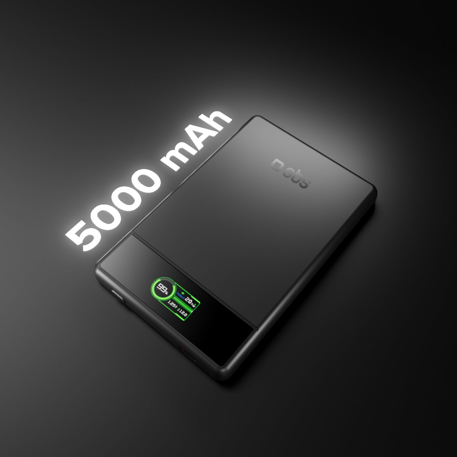 Power bank magnetico 5000 mAh con display e ricarica 15W