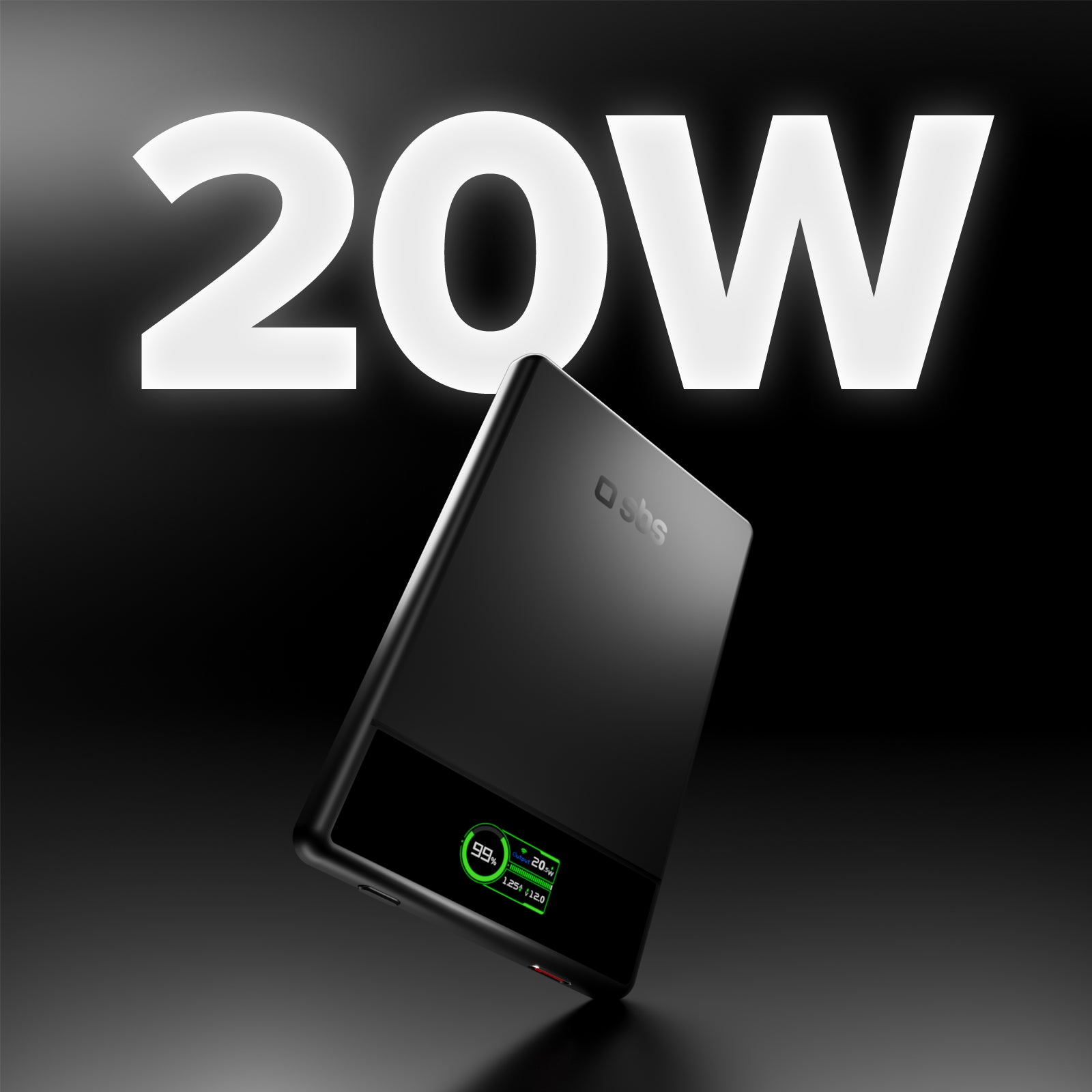 Power bank magnetico 5000 mAh con display e ricarica 15W