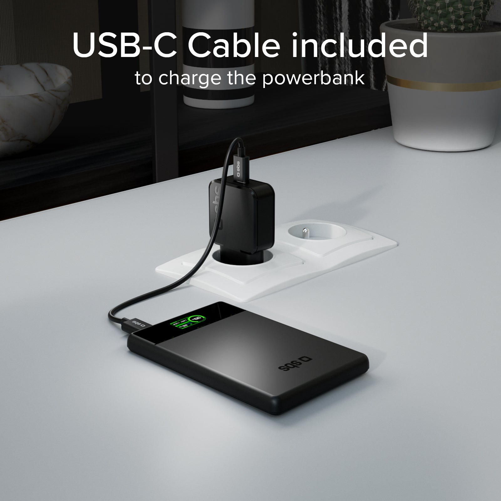 Power bank magnetico 5000 mAh con display e ricarica 15W