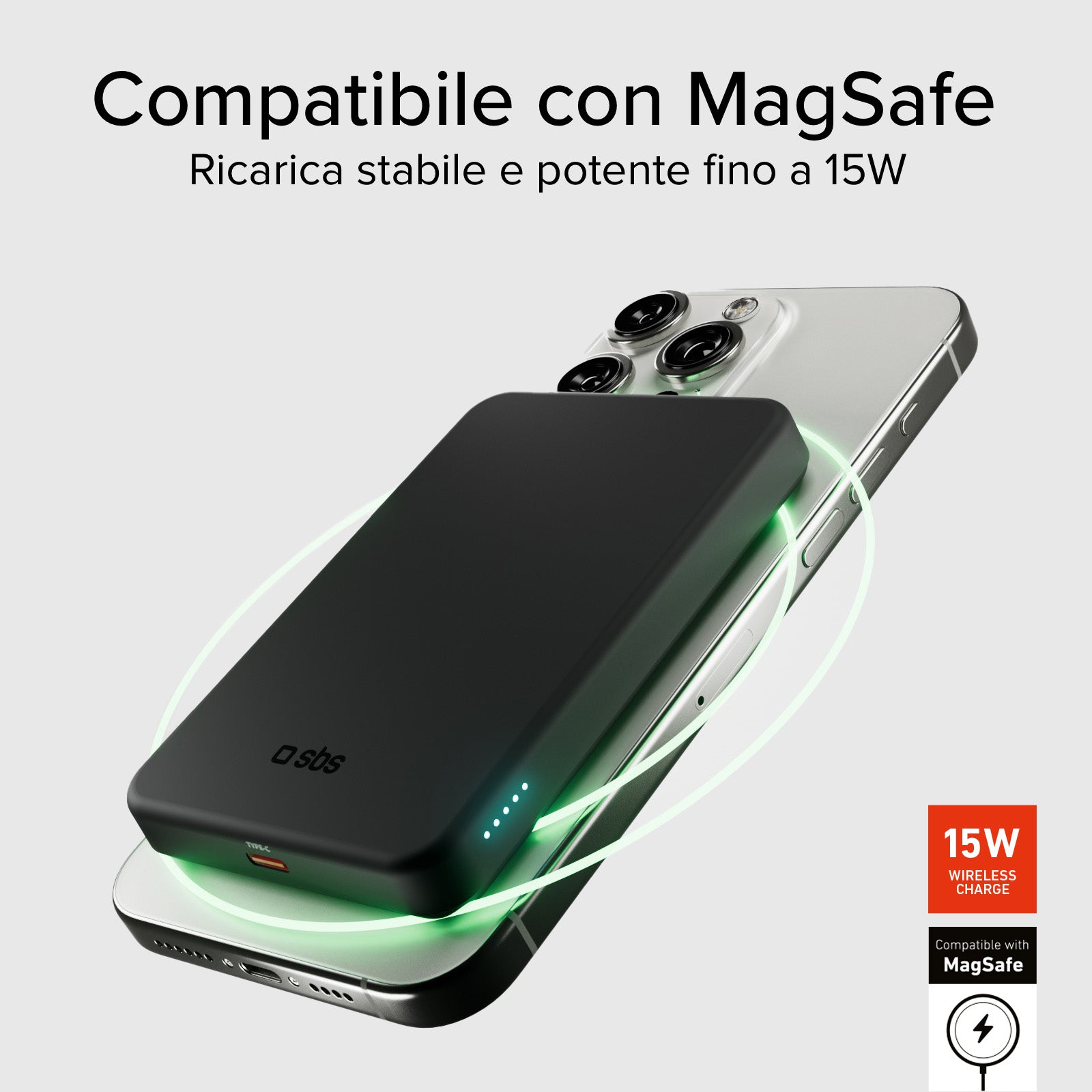 Mag Power Bank Qi2 compatible con MagSafe de 5.000 mAH