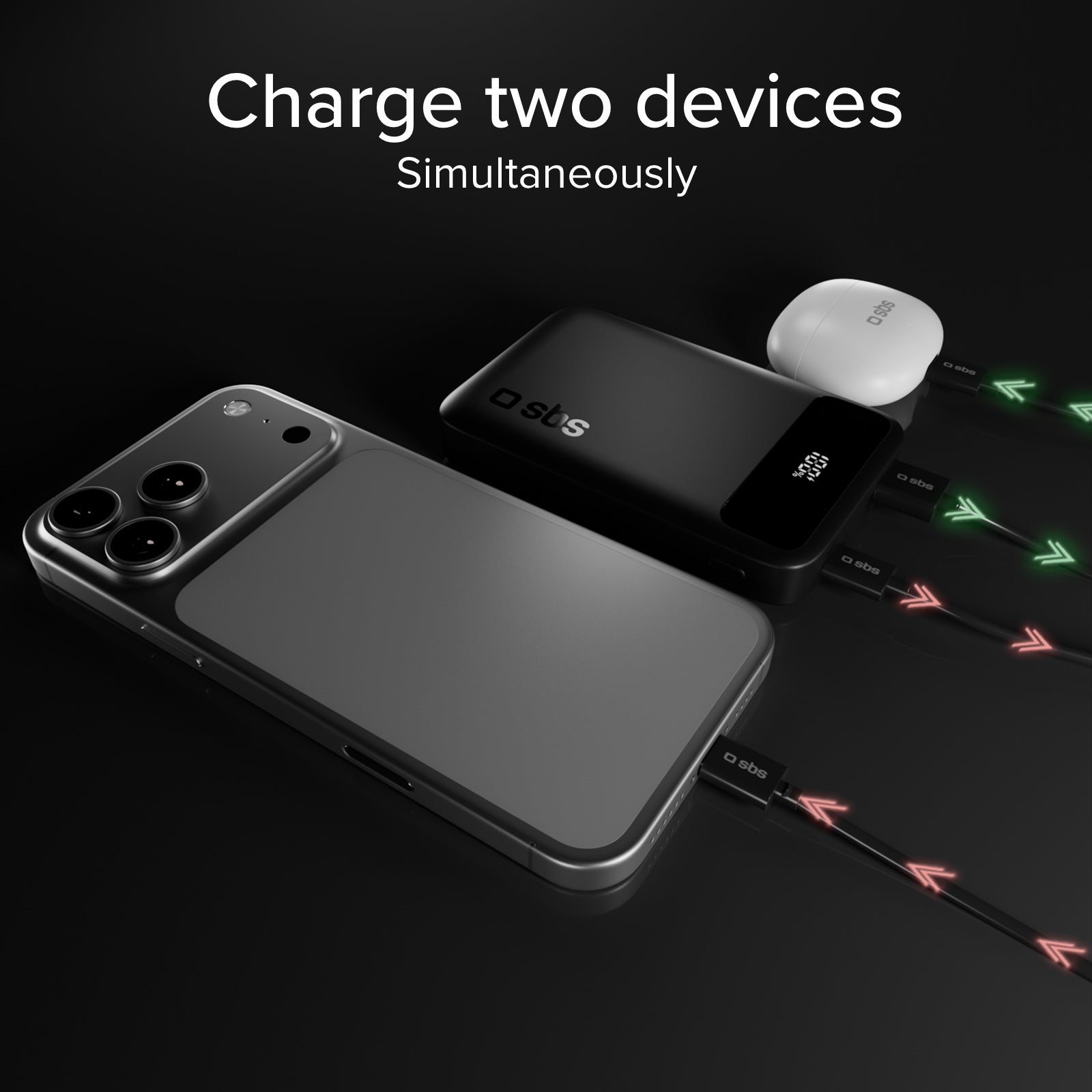 Power bank compatto da 10.000 mAh con ricarica rapida e display LCD