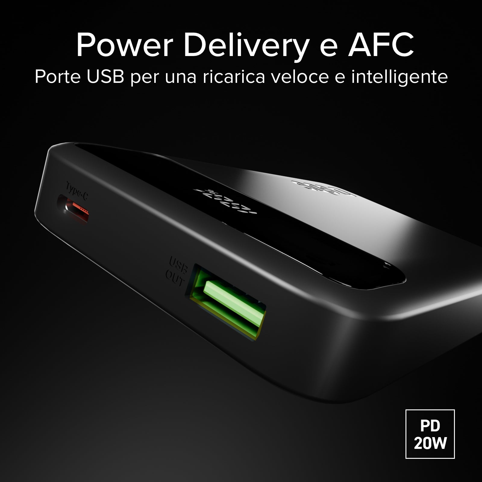 Power bank compatto da 10.000 mAh con ricarica rapida e display LCD