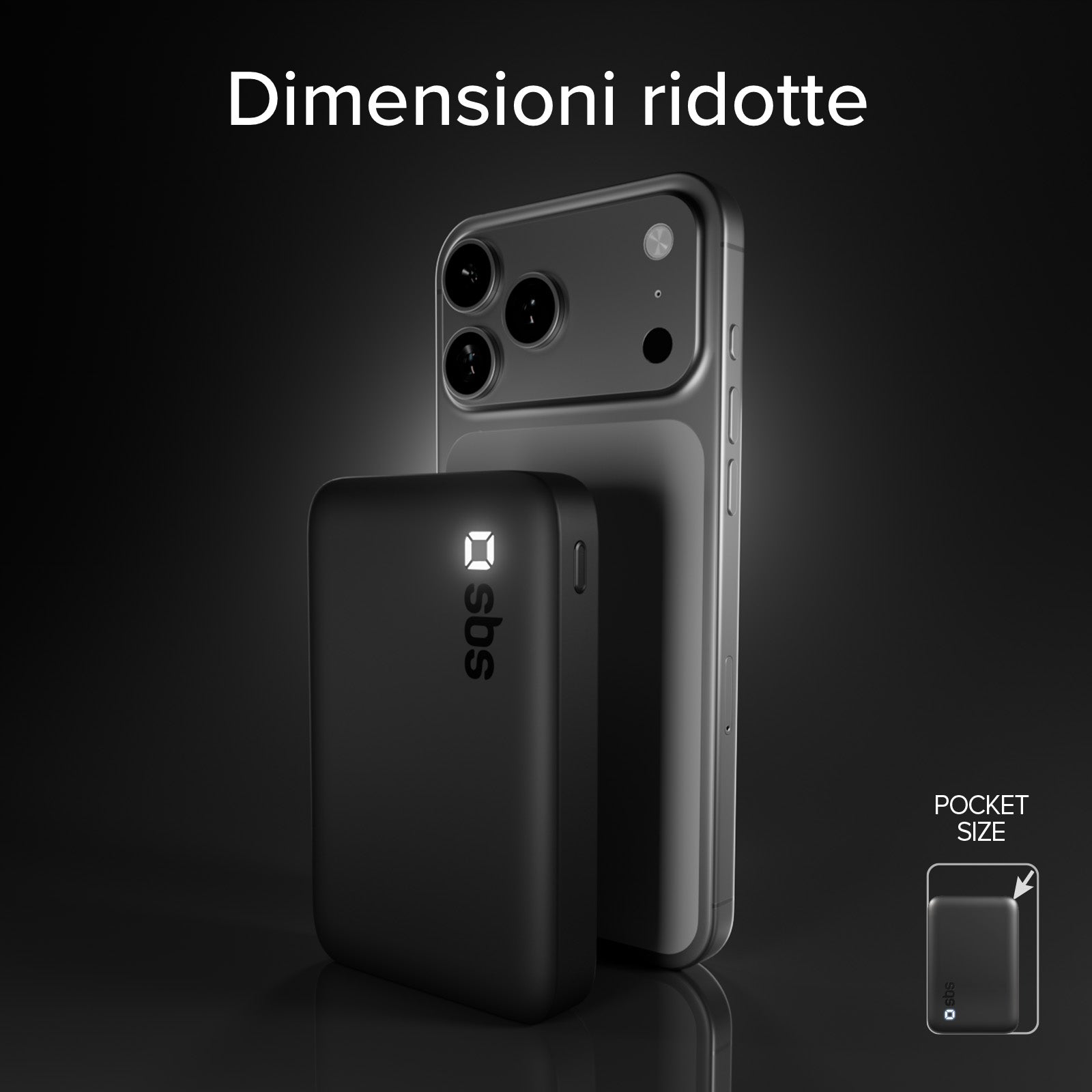 Power Bank 10000 mAh High Density con PD, USB-C e USB-A