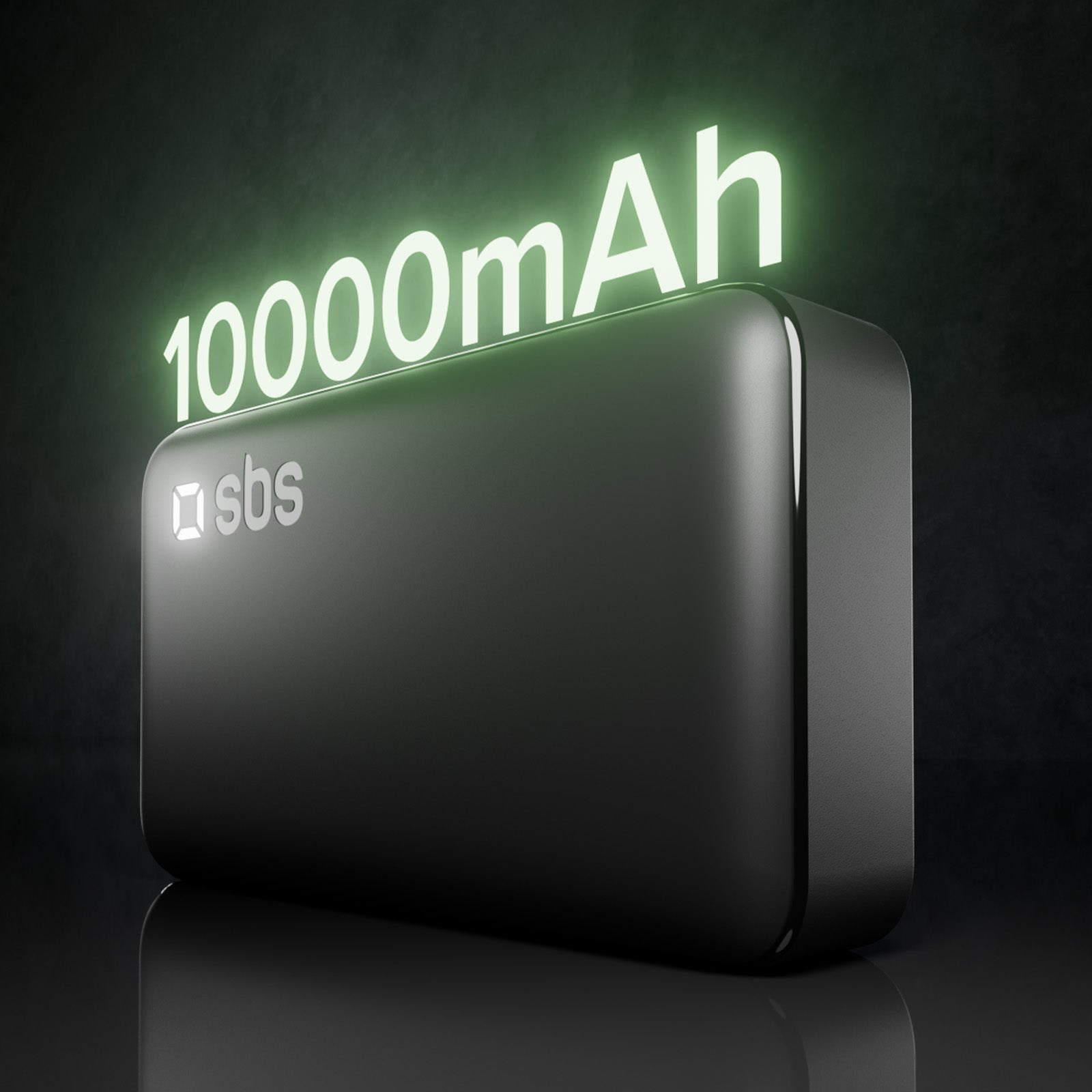 Batería externa 10000mah con cable usb-c retráctil y carga rápida