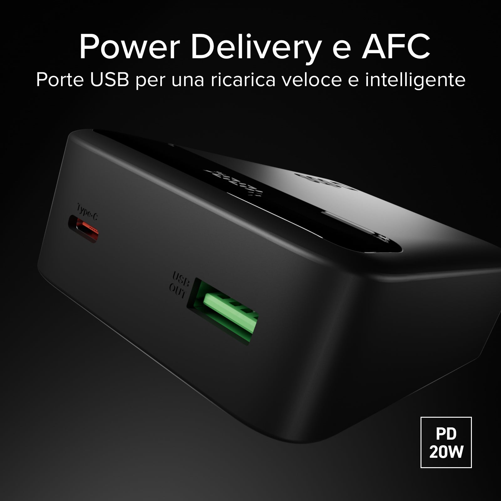 Kompakte Powerbank mit 20.000 mAh, Display und Schnellladefunktion mit 20 W über USB-C und USB-A
