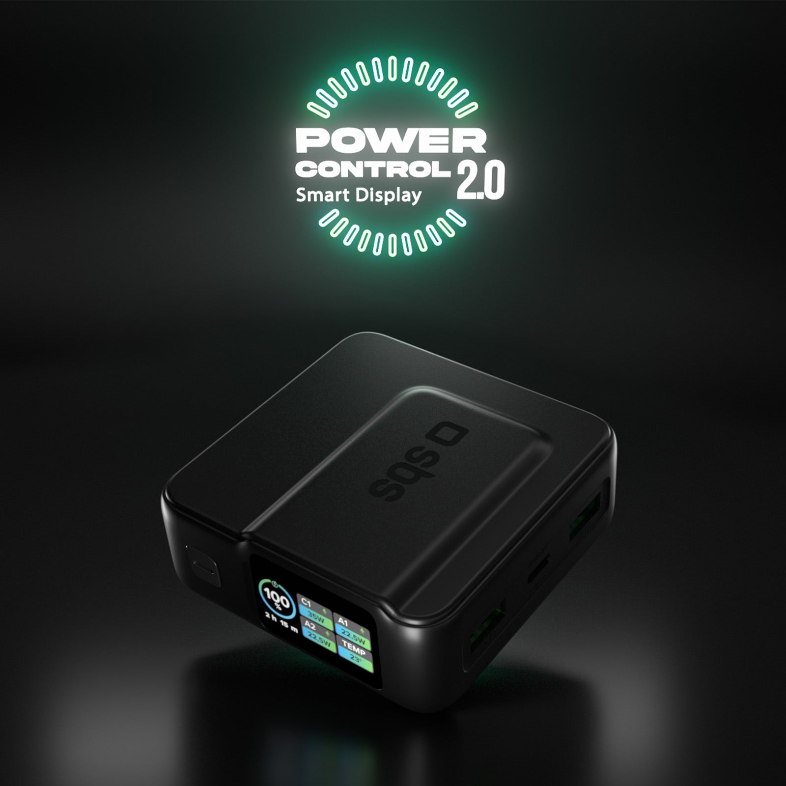 Powerbank 10.000mAh Power Control 2.0 mit Smart Display und PD-Ladung bis 35W