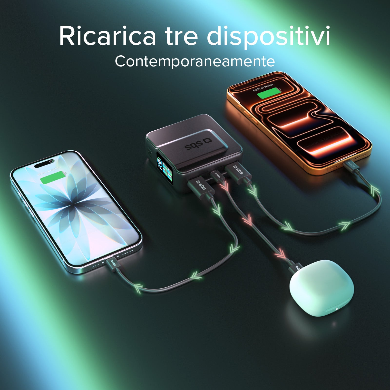 Powerbank 10.000mAh Power Control 2.0 mit Smart Display und PD-Ladung bis 35W