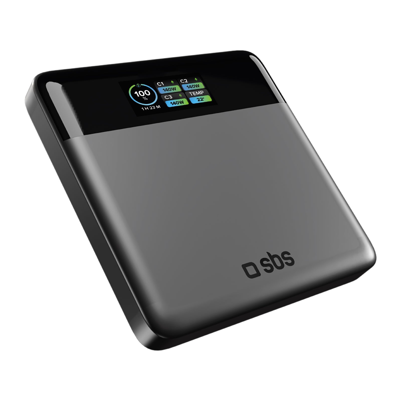 Power bank da 20.000 mAh con display LCD e ricarica per laptop da 100 W