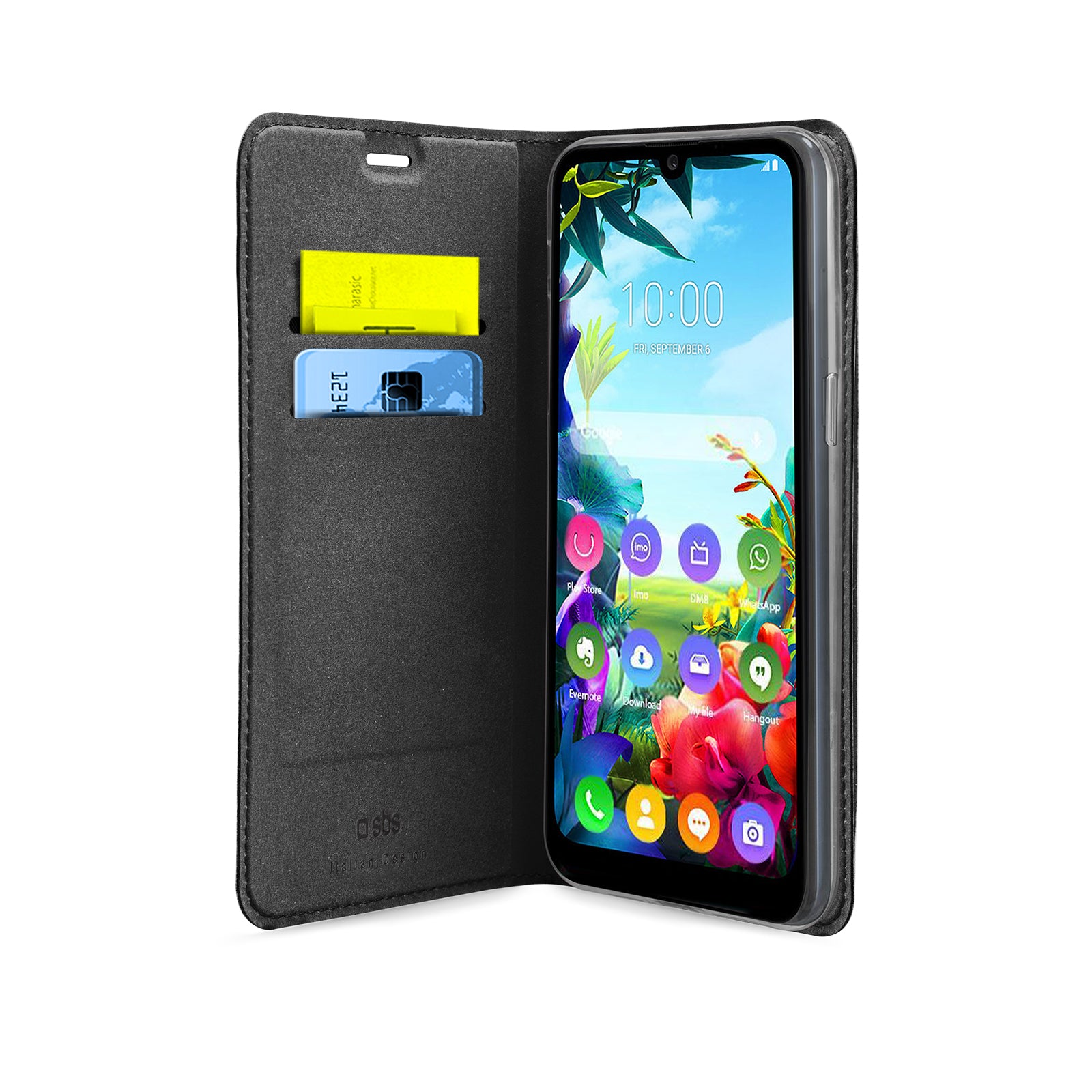 Book-style case with card holder pockets for LG K40s