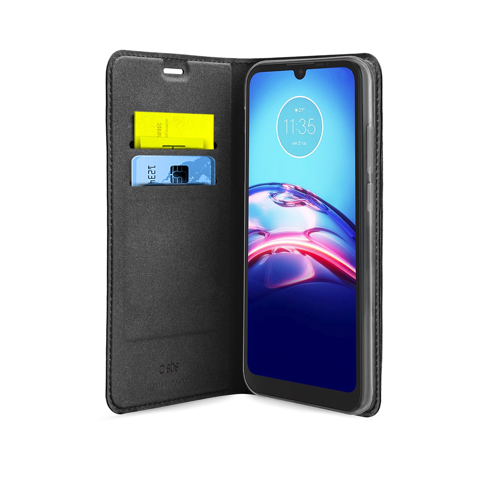Book-style case with card holder pockets for Motorola Moto E6s/E6s