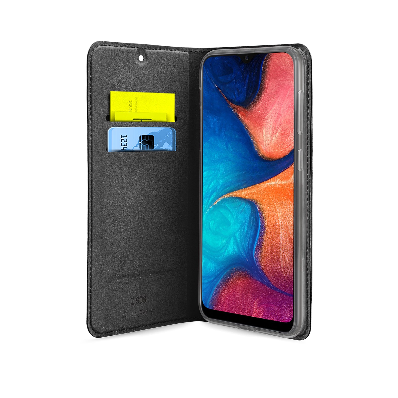 Book-style case with card holder pockets for Samsung Galaxy A21
