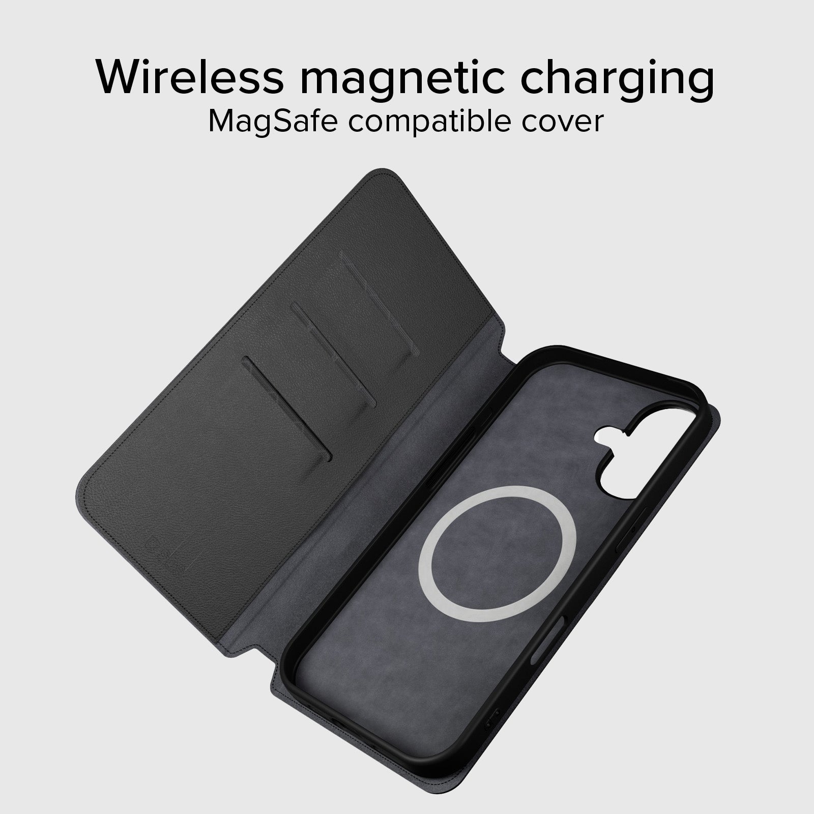 Custodia Book compatibile con MagSafe per iPhone 16 Plus