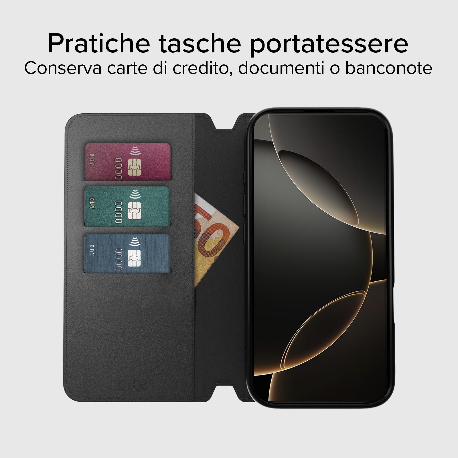 Custodia Book compatibile con MagSafe per iPhone 16 Plus