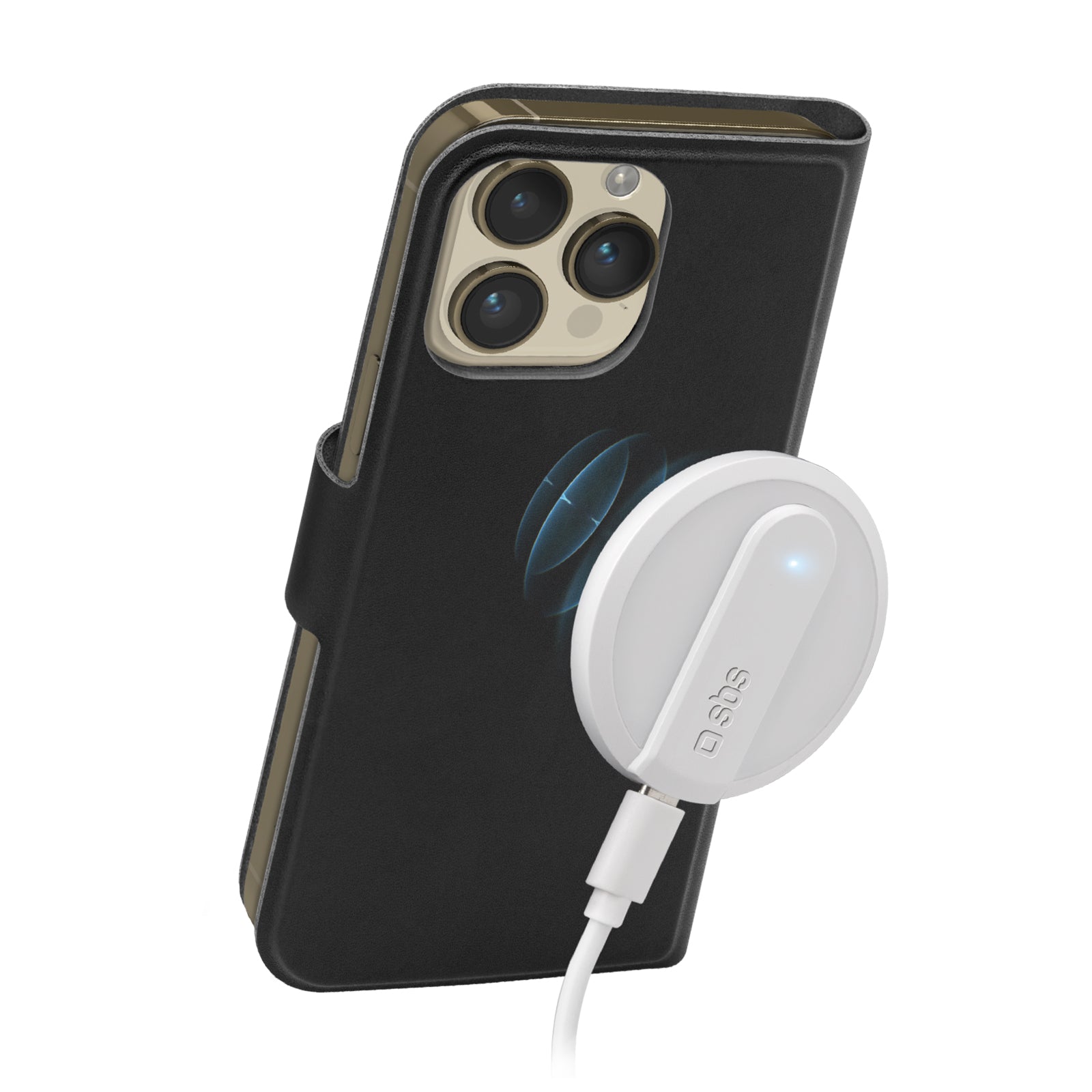 Funda libro compatible con recarga MagSafe, diseño slim, tarjetero y cierre con tapa magnética para iPhone 14 Pro Max/13 Pro Max