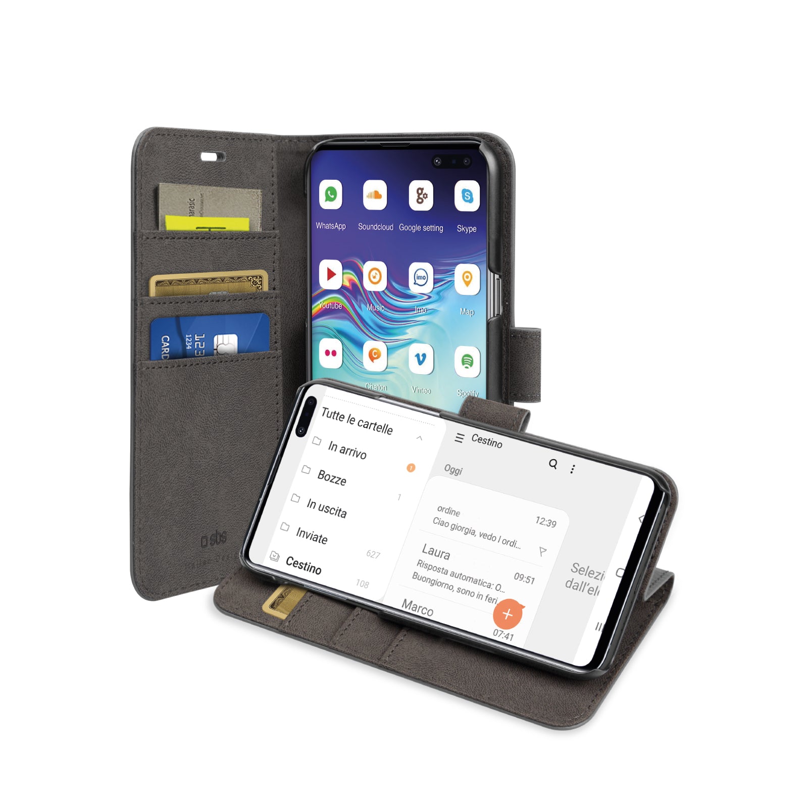 Custodia Book Wallet con funzione stand per Samsung Galaxy S10 5G