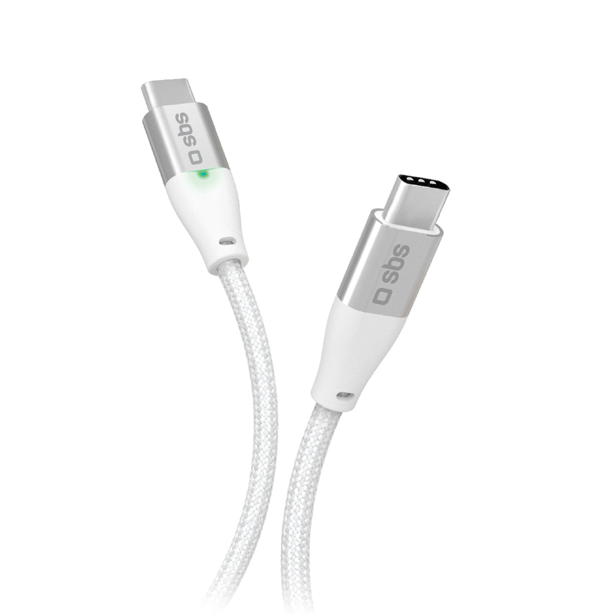 1 m langes Power Zero 240W USB-C Kabel aus geflochtenem Nylon mit smartem LED-Indikator und automatischer Abschaltfunktion