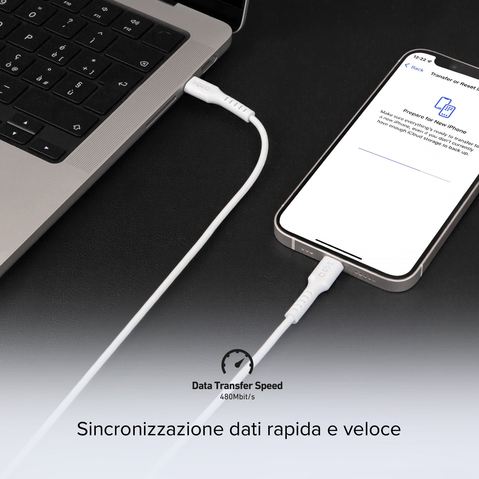 Cable de datos y carga USB-C - USB-C de hasta 240 vatios de potencia