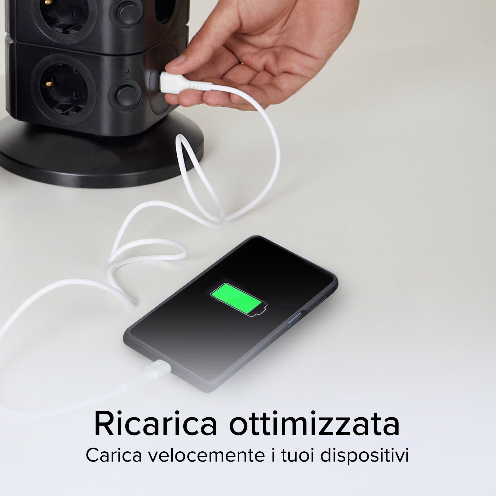Cable de datos y carga USB-A - USB-C de 1 metro