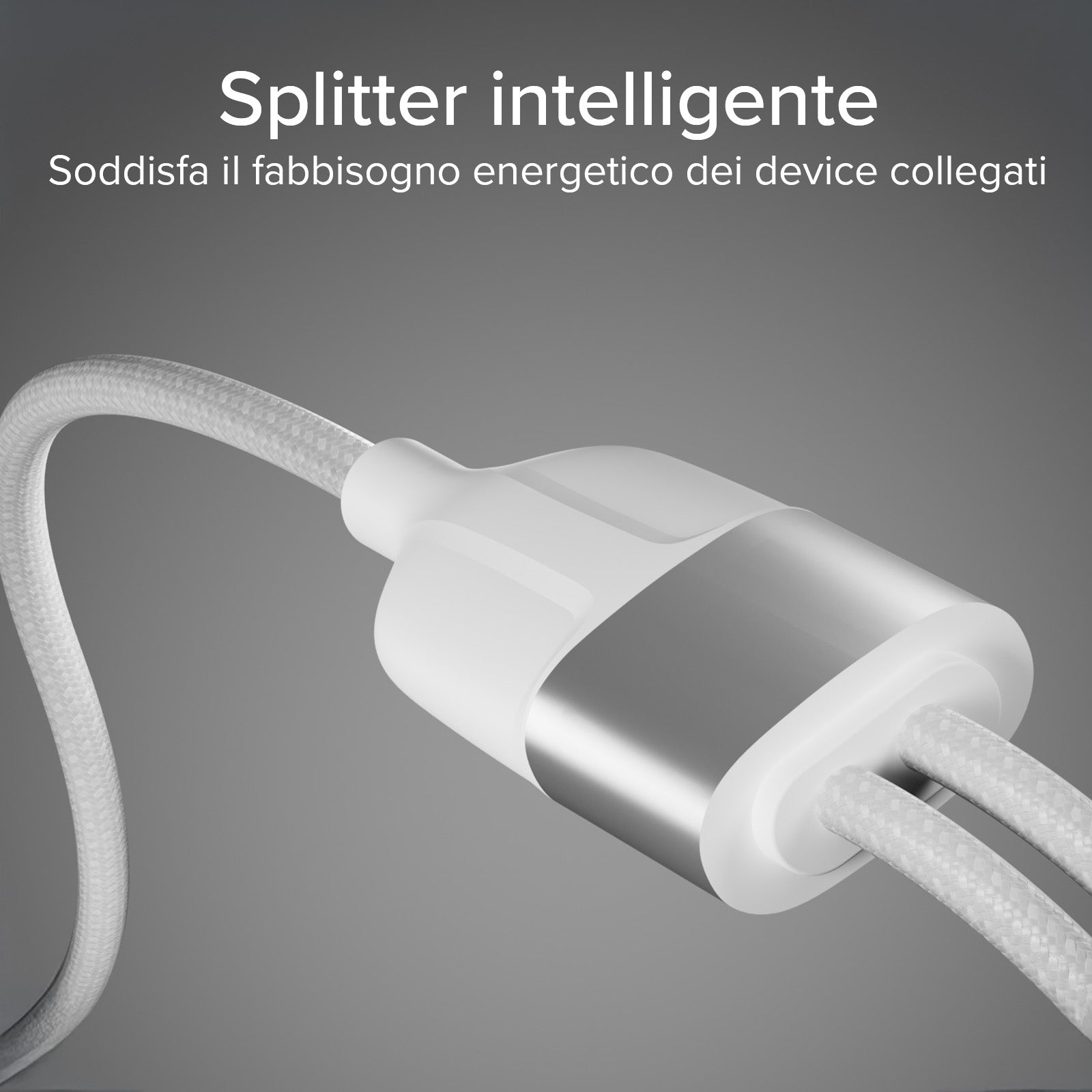 Divisor USB Tipo-C con doble salida USB-C de 60 W