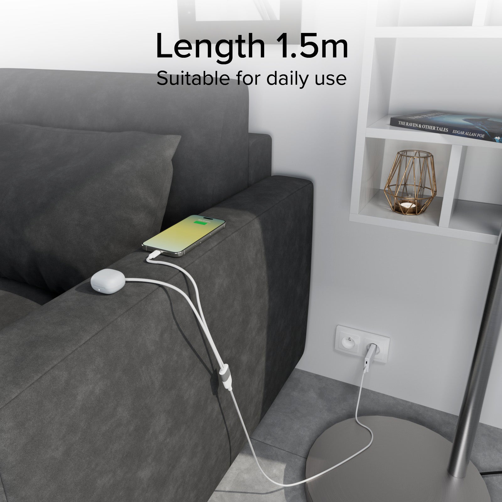 Divisor USB Tipo-C con doble salida USB-C de 60 W