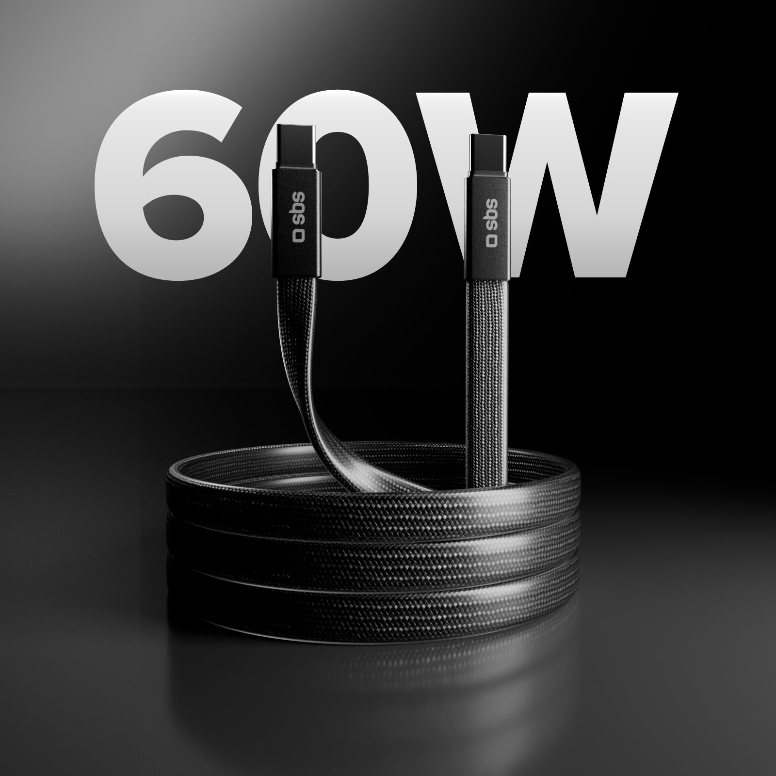 El cable de carga y datos, con conectores USB-C 2.0, 1 m