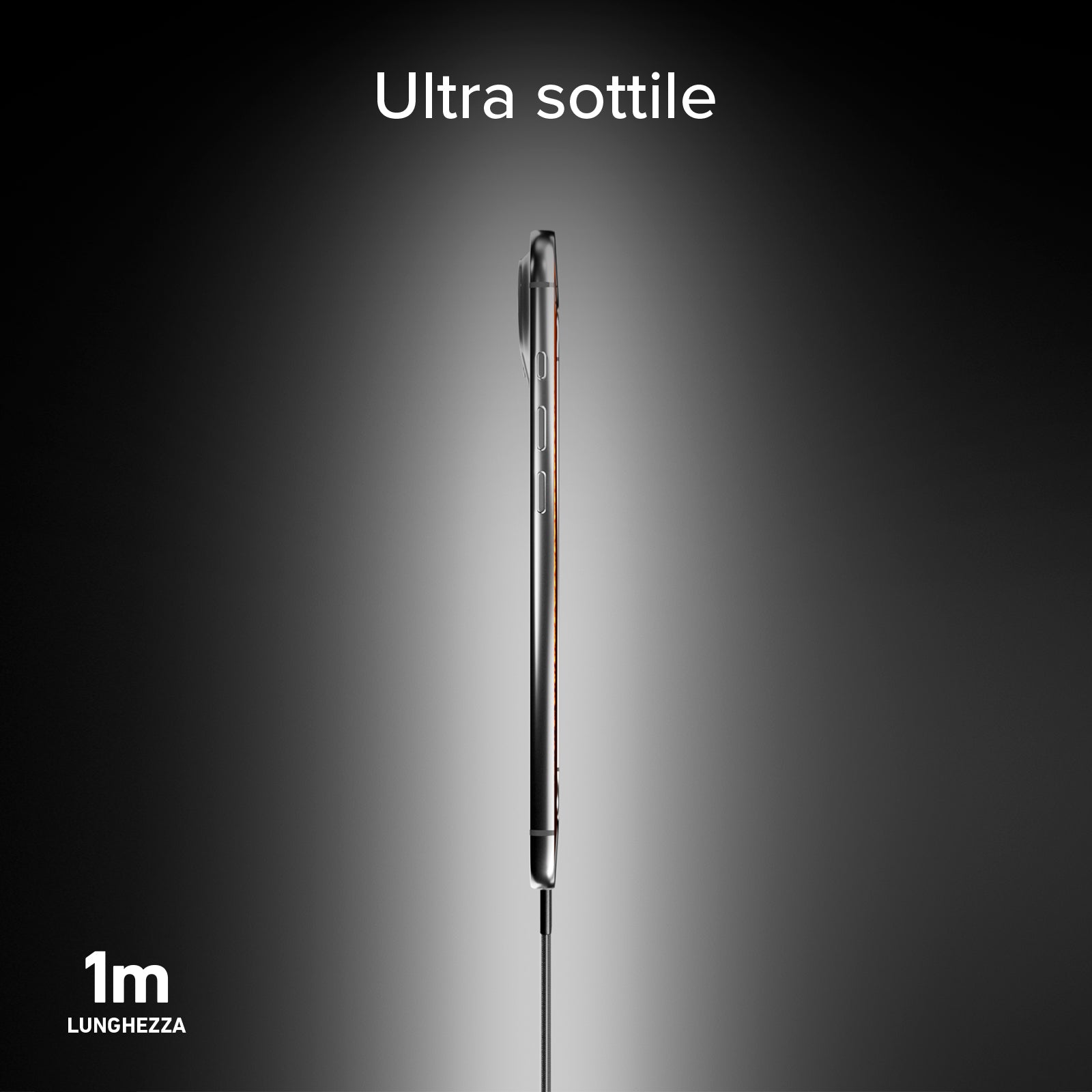 El cable de carga y datos, con conectores USB-C 2.0, 1 m