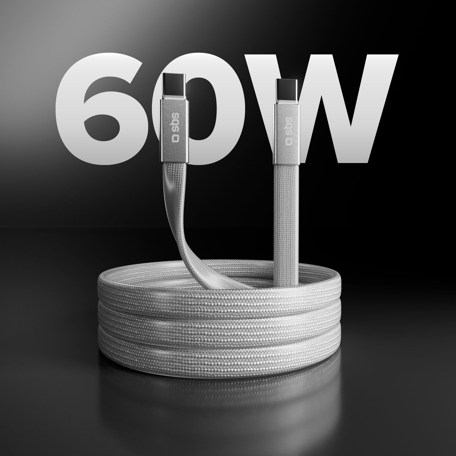 El cable de carga y datos, con conectores USB-C 2.0, 1 m