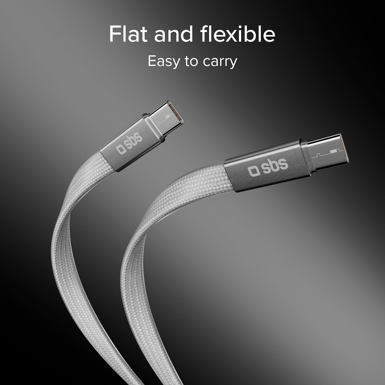 El cable de carga y datos, con conectores USB-C 2.0, 1 m