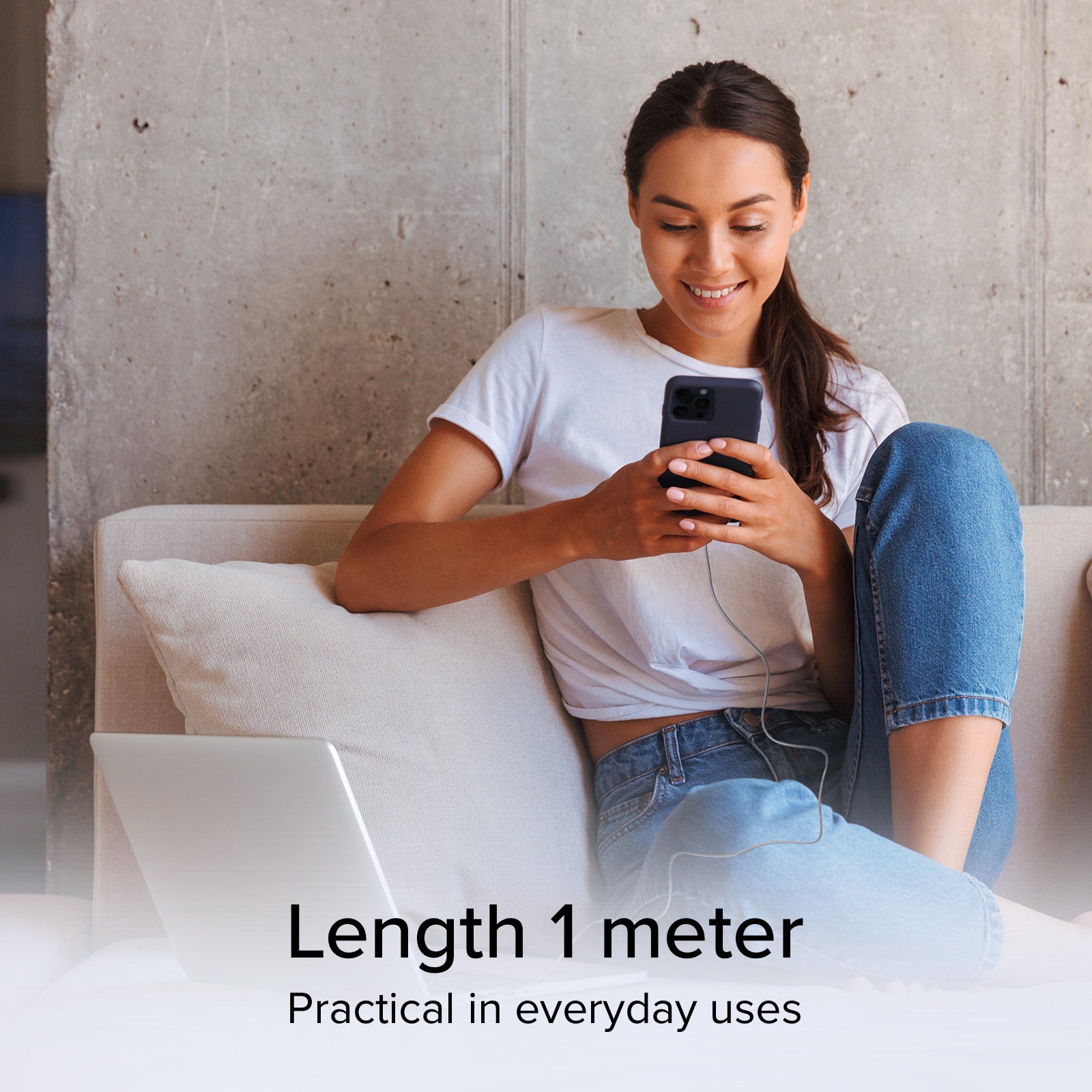 Cavo USB-C - USB-C con finitura magnetica, 1 metro