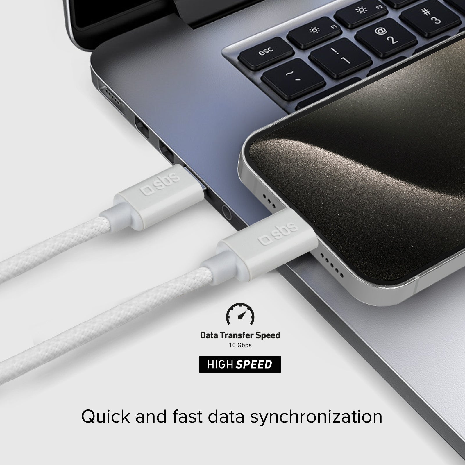 Cable de carta y datos USB-C 3.2 compatible con Power Delivery de 240 W