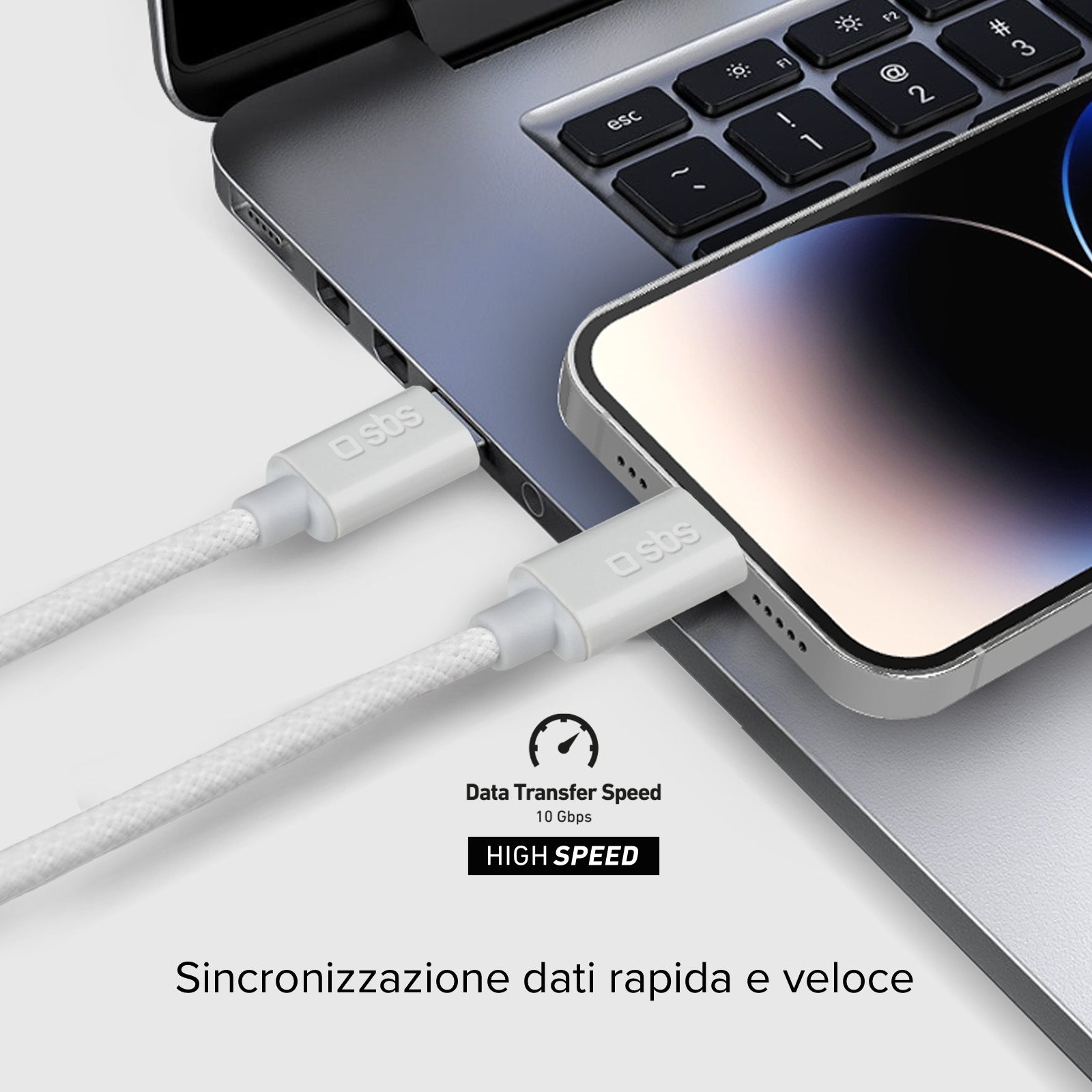 Cable de carga y datos USB-C 3.2 compatible con Power Delivery de 100 W