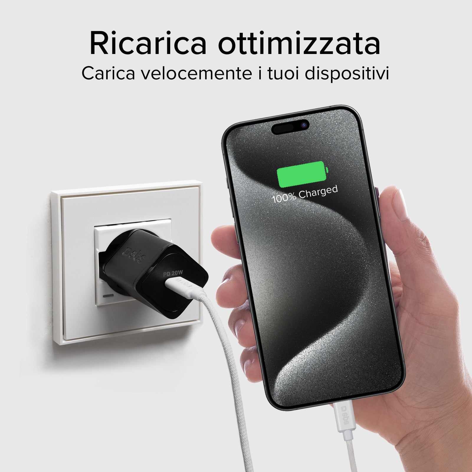 Cable de carga y datos USB-C 3.2 compatible con Power Delivery de 100 W