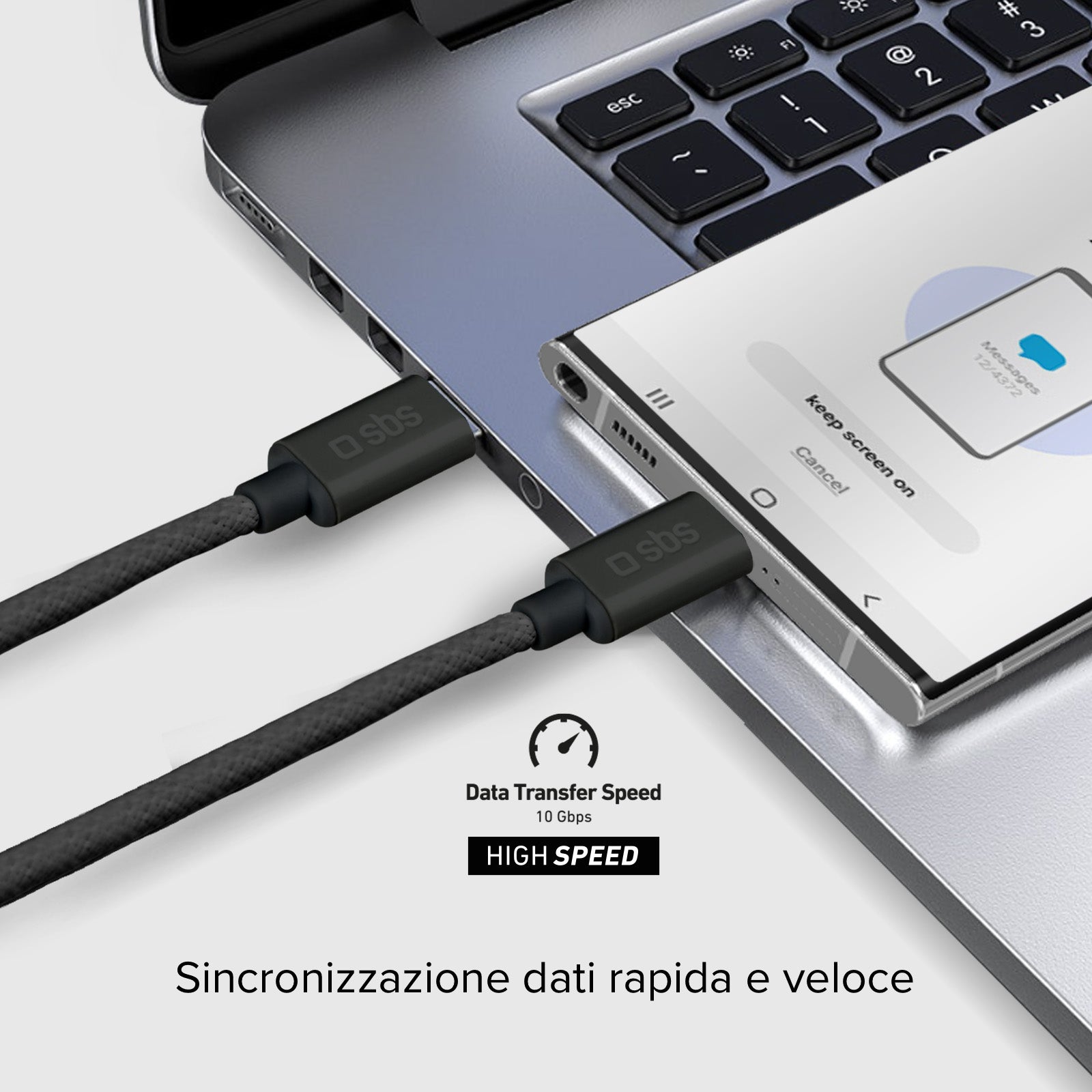 Cavo ricarica e dati USB-C 3.2 compatibile con Power Delivery a 100W