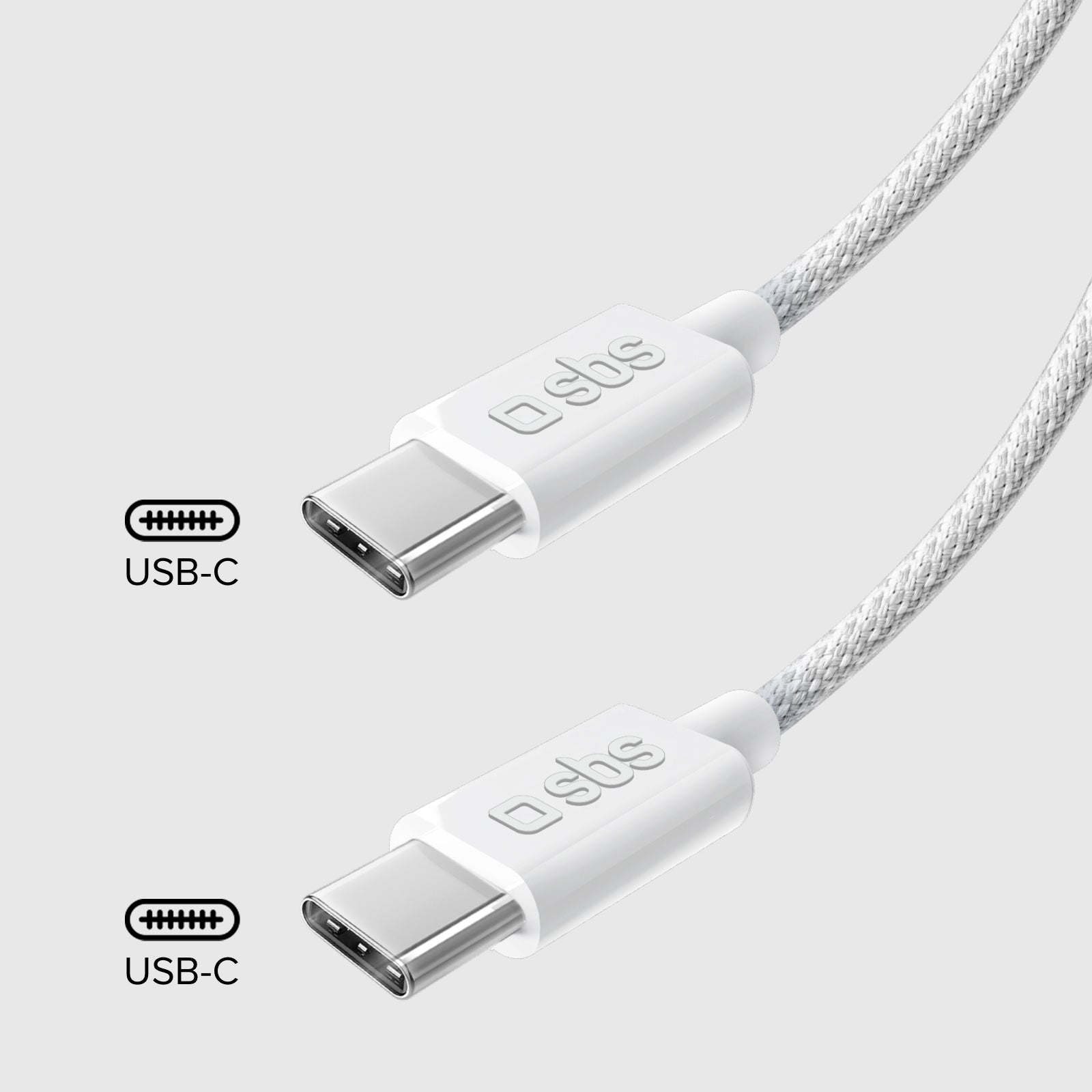 Cavo USB-C - USB-C in tessuto con fermacavo, 1.5 metri