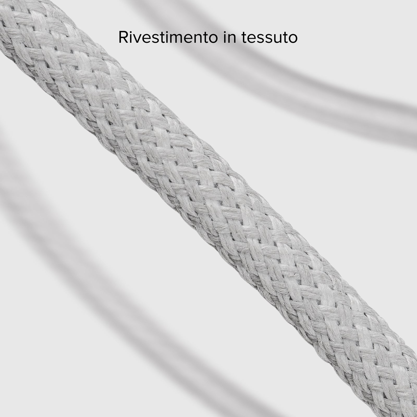 Cable USB-C - USB-C de tela con brida, 1,5 metros