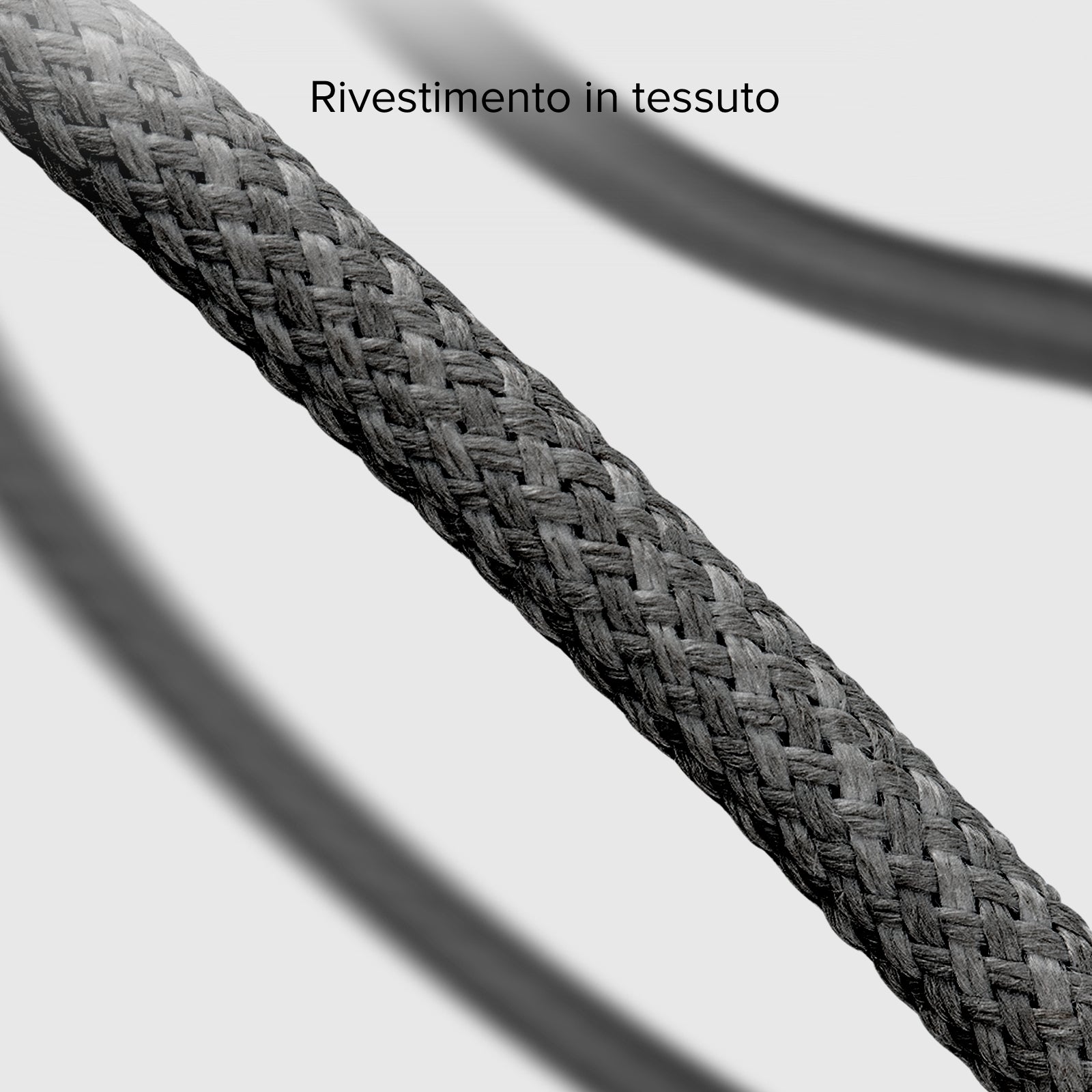 Cable USB-C - USB-C de tela con brida, 1,5 metros