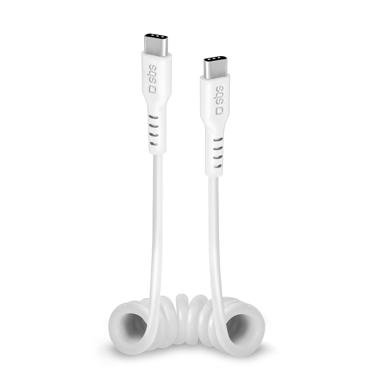 USB-C auf USB-C Spiralkabel, 1 Meter